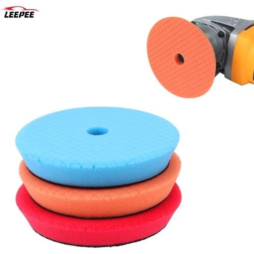 5Pieces/set Abrasive Disc 6 Inch Car Polish Buffing Pad Sponge Foam Pads Bevel Edge Design Car Polishing Kit