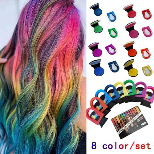6/8 Colors Hair Color Chalk Powder Temporary Hair Color Spray DIY Women Pastels Salon Portable Beauty Dye Colorful Paint Styling