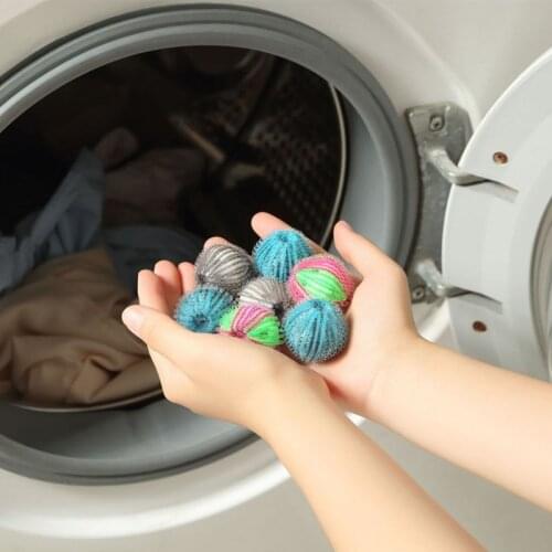 10pcs Random Colors Magic Pet Hair Removal Laundry Ball Grabbing Fluff Cleaning Remover Household Pet Epilator Washing Machine
