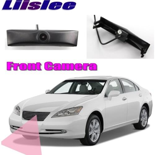 LiisLee Car Front Camera CAM Mesh Front Grille Logo CAM DIY Manually Control Channel Front Camera For Lexus ES XV40 2006-2012