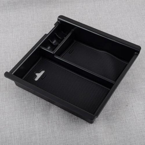 Car Black Center Console Armrest Storage Box Organizer Holder Tray Fit For Toyota Tacoma 2021 2020 2019 2018 2017 2016