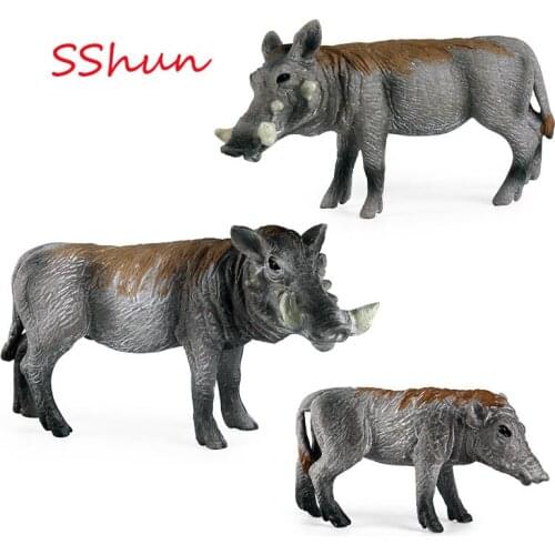 Children simulation static solid animal pig Family model poultry wild boar domestic pig model hand-made toy plastic decoration