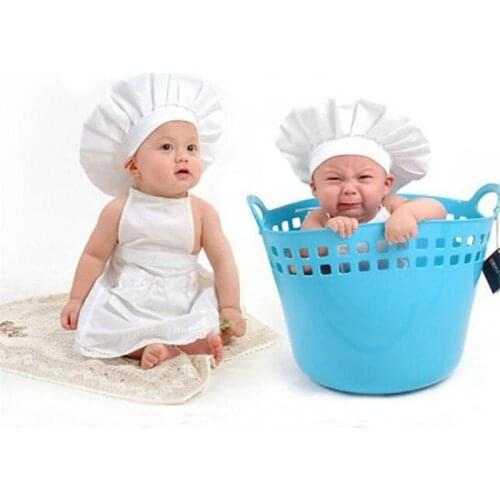 Baby Photography Clothing Childrens Chef Apron Newborn Hat Suit New Small Clothes Gifts For Baby Souvenirs Sets Of Clothing