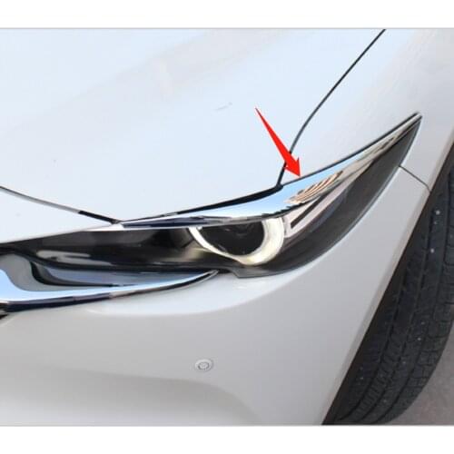 For Mazda CX-5 CX5 2017-2020 High Quality ABS Chrome Plated Headlight Eyebrow Decoration Headlight Trim Strip Car Accessories