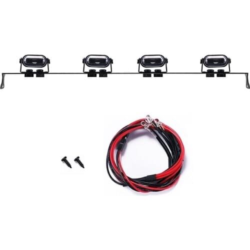 For MN D90 MN-90 MN99S 1/12 RC Car Upgrade Parts LED Roof Lamp Lights Bar Spotlight Decoration Accessories