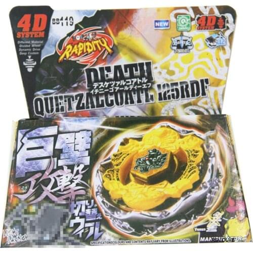 Death Quetzalcoatl Metal Fury 4D BB-119 Legends Spinning Top / Hyperblade w/ Launcher & Ripcord Drop Shopping