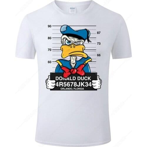 Hot Sale Donald Duck Funny T Shirt Summer Cotton Print T-shirt Men Women Tops Short Sleeve Cool Tee Streetwear Clothing J103