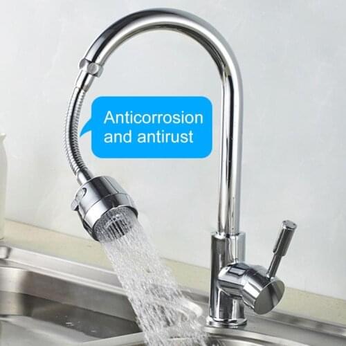 Flexible Rotatable Hose Tap Bend Water-saving Kitchen Stainless Steel Faucet Universal Hose Tap Aerator Faucet Nozzle Filter