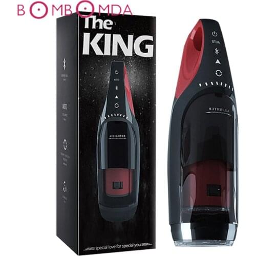 Bluetooth Induction Automatic Telescopic Rotation Male Masturbator Heating Vagina Real Pussy Adult Masturbation Sex Toys For Men