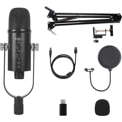 FooHee Computer USB Microphone Live Recording Intelligence Noise Reduction Hifi Pickup System Compatibility DSP BM86