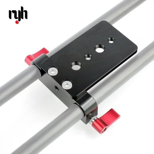 Tripod Mount Plate Base Mount Adapter Rod Clamp Railblock Block for 15mm Rod Support 5D2 5D3 550D DSLR Camera with 1/4 3/8 Hole