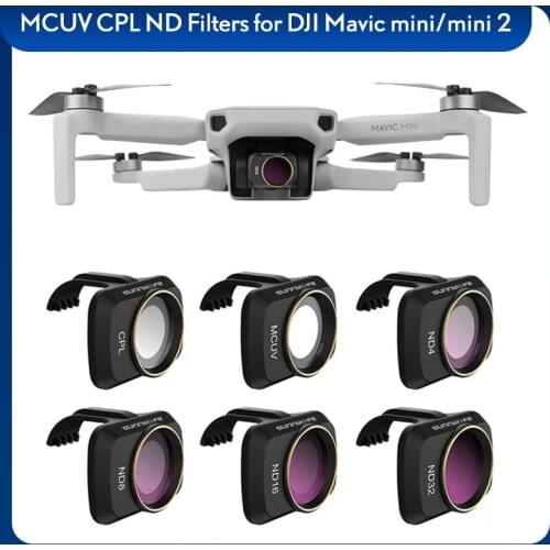 Mini 2 Drone Camera Gimbal Lens Filter MCUV CPL ND Camera Lens Sunhood Protector for DJI Mavic Mini /Mini 2 Drone Accessories
