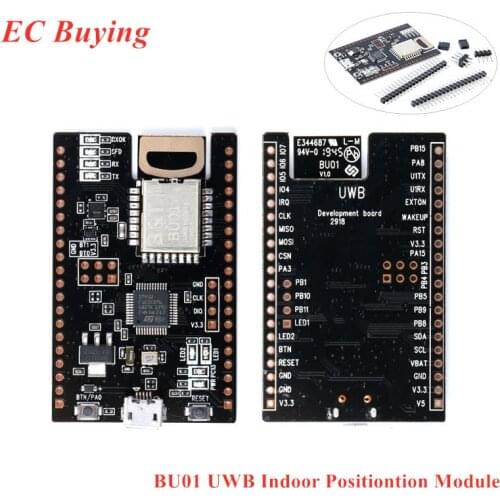 UWB Indoor Positioning Module BU01 Position DW1000 NodeMCU-BU01 Development Board Wideband Ranging 3.3V 5V Onboard PCB Antenna