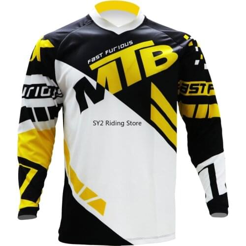 MX Enduro Downhill Jerseys Mountain Bike Racing Clothing DH MTB Shirt Black Long Jersey BMX Motocross T Shirt Men