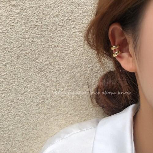 Korean Zircon Small Ear Cuff Set Ear Clips Vintage Gold Color Earcuff Cute Cartilage No Pierced Clip Earrings Womens Jewelry