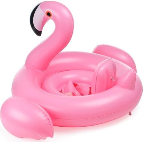 PVC inflatable flamingo seat ring swimming ring child seat baby float
