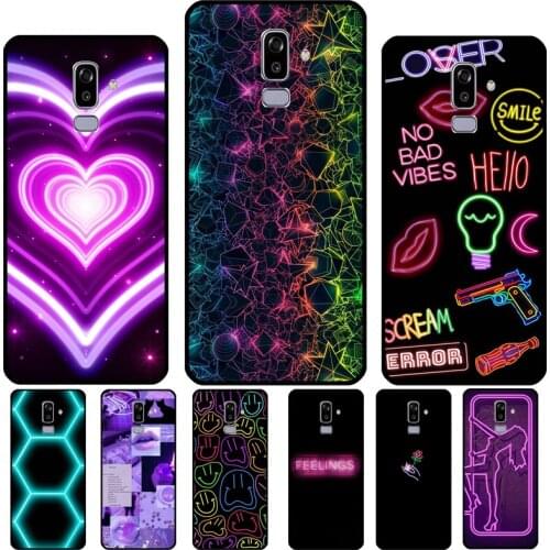 Neon Aesthetic Case For Samsung Galaxy A5 A3 2017 J7 J5 J1 J3 2016 A6 A8 J6 J4 Plus J8 A7 A9 2018 Cover