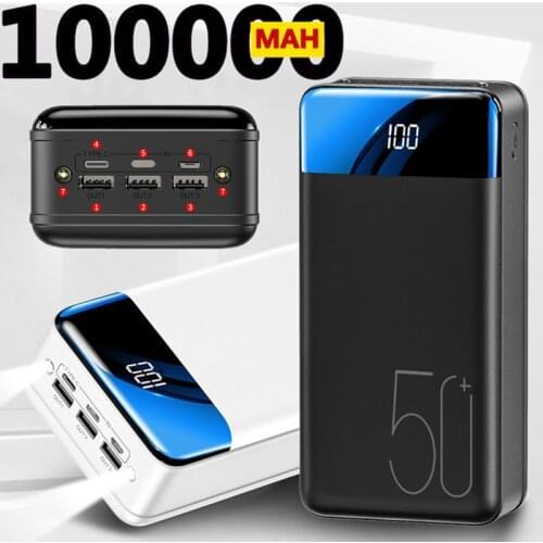 2021 new genuine fast charging 100000mah /98000mah power bank large capacity mobile power universal 5v2.1a fast charging