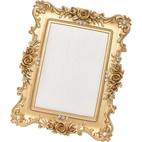 Photo Frame Earrings Necklace Jewelry Display Holder Vintage Showcase gold color