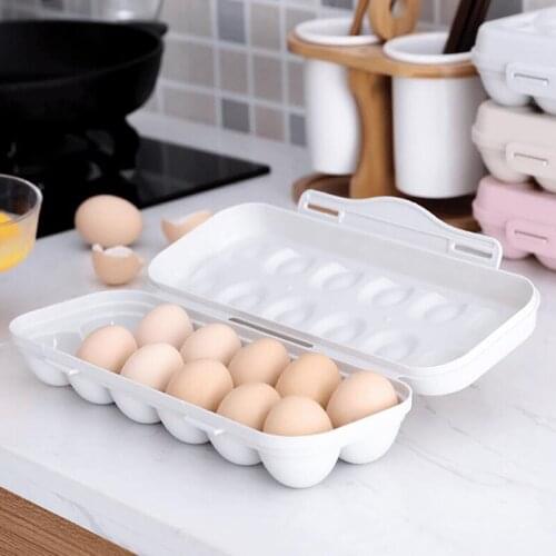 Portable Egg Box Shockproof Shockproof Plastic Egg Holder Household Refrigerator Storage Box Egg Storage Box