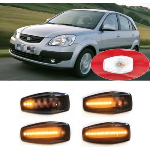 Fit for Kia Rio 2 MK2 MKII JB 2005 -on Lamp Dynamic LED Indicator Side Marker Signal Light Accessories