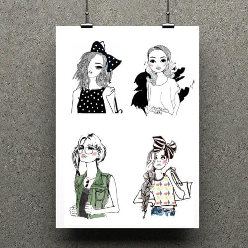 AZSG Adolescent Girls Clear Stamps For Scrapbooking DIY Clip Art /Card Making Decoration Silicone Stamps Crafts