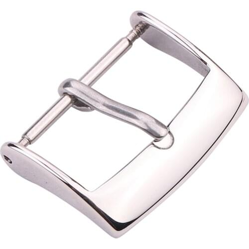 Stainless Steel Watch Band Buckle Silver Polished 16mm 18mm Watchband Strap Clasp Belt Accessories