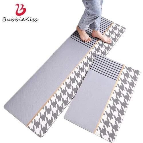 Bubble Kiss Modern Minimalist Long Kitchen Non-Slip Carpet Living Room Decoration Long Carpet Non-Slip PVC Leather Area Rug