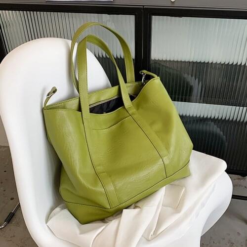 С доставкой PU Leather Shoulder Bags for Women 2021High Capacity HandbagsTravel Luxury Female Large Shoulder Composite Totes