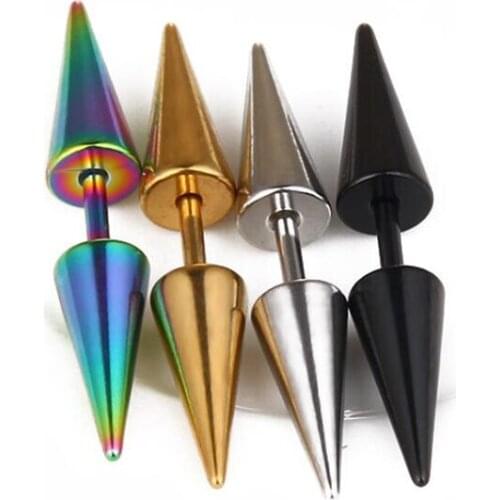 KOFSAC Fashion Titanium Steel Screw Pierced Stud Earrings For Men Women Party Personality Hip Hop puncture Earring Ear Jewelry