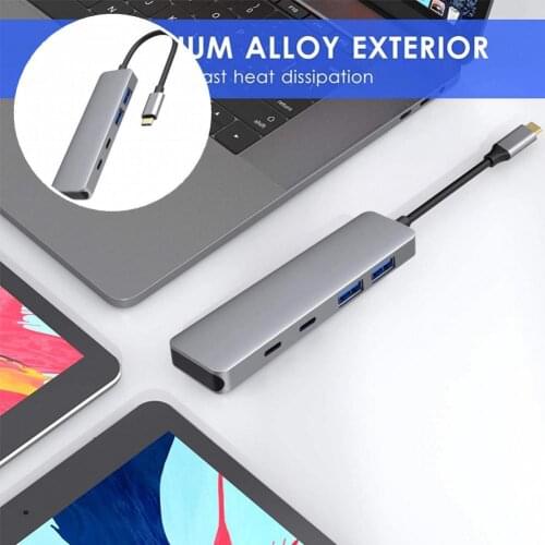 Strong Compatibility Solid 2 USB-C 2 USB-A 3.1/3.2 Type-C Hub for Laptop
