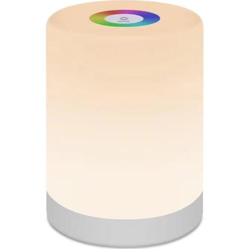 LED Touch Control Night Light Smart Bedroom Bedside Table Lamp Dimmable RGB Color Change Rechargeable Smart Home Lighting
