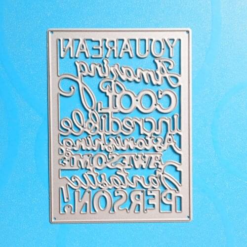 YINISE 788 WORDS COVER Metal Cutting Dies For Scrapbooking Stencils DIY Album Paper Cards Decoration Embossing Folder Die Cuts