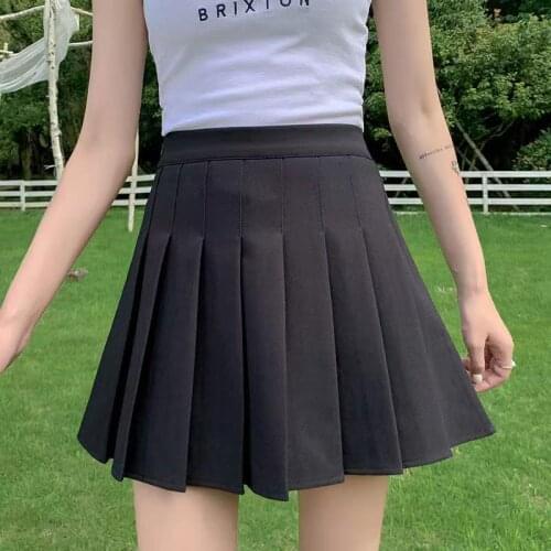 Women Pleated Skirt Girls Dance Mini Skirts Cute Japanese School Uniforms Ladies Jupe Kawaii Skirt Preppy Style Plaid Skirts