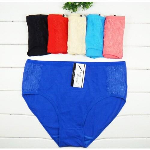 Ladies lace plus size panties sexy panty bragas mujer woman underwear cotton briefs women underpants intimates xxl-4xl lot color