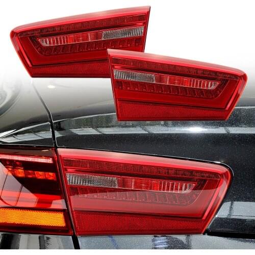 1 Pair Left & Right Rear Tail Inner Turn Signal Brake Light Lamp Fit For Audi A6 C7 2010 2011 2012 2013 2014 2015 2016