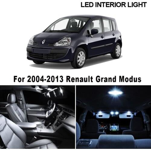 13pcs White Canbus Error Free Car LED Bulbs Interior Reading Dome Map Trunk Light Kit For 2004-2013 Renault Grand Modus