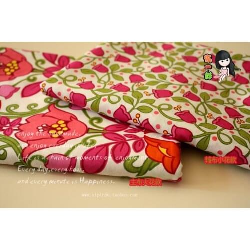2pcs 50*150cm Handwork Sewing Cotton Fabric, Floral Fashion Desgin, For Patchwork, Cushions, Bedding Textile And Quilting Crafts
