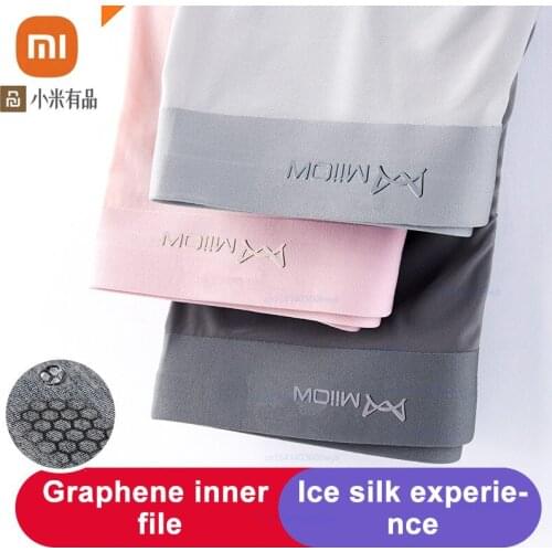 Xiaomi 3pcs Men Underwear Flat Pants Silk Dry And Comfortable Mens Breathable Underwear Comfortable Fit Non Marking Men Boxer