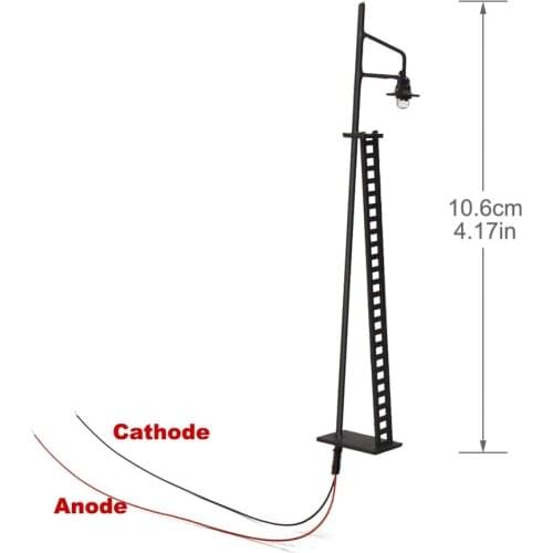 5pcs/10pcs Model Train 1:87 Single Head Platform Lights HO TT Scale Lamp with Ladder LEDs Mini 10.5cm RH4211