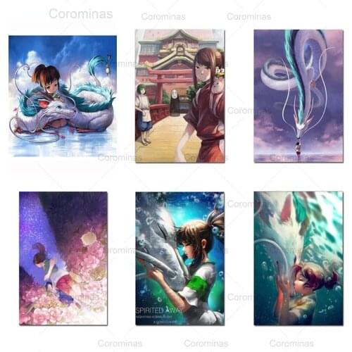 5D Diamond Painting Hayao Miyazaki Japanese Anime Spirited Away Diamond Embroidery Poster Cross Stitch Kit Mosaic Diy Home Decor