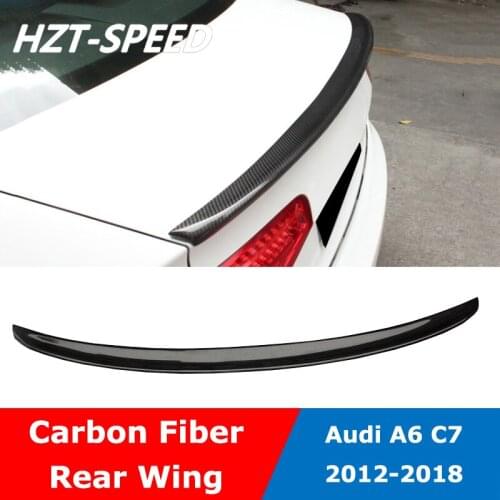 A6 C7 S Type Carbon Fiber Rear Back Trunk Wing Spoiler For AUDI A6 C7 S6 Modify 2012-2018