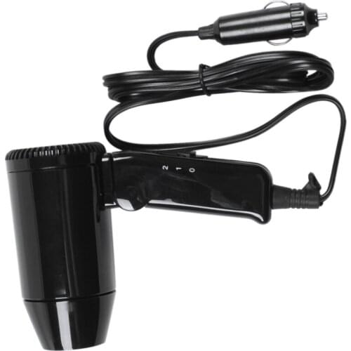 Car Hair Blow Dryer Heat Dc12v 216W Portable Foldable Blower Hot Wind For Travel Easy Storage Handle De-Frosting Vehicle Window