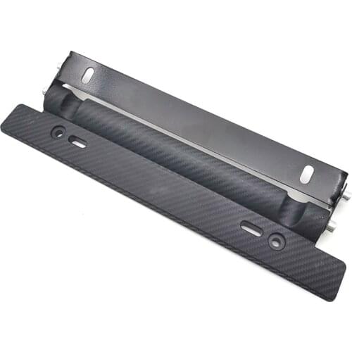 Car Front Bumper License Plate Mount Bracket Relocator Holder Carbon Fiber