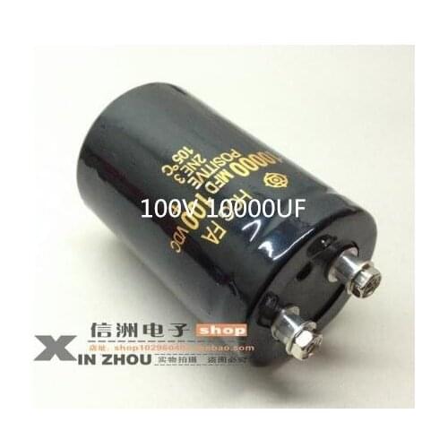Free shipping Inverter screw feet large component 100V 10000UF 100V10000UF volume 50*80mm