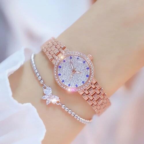 Luxury Crystal Watches Women Fashion Stylish Diamond Small Gold Ladies Watches Date Clock Female Wristwatch bayan kol saati