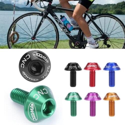 Bicycle Water Bottle Cage Holder Screw Bolts Durable Colorful Bike Accessory Install Bike Bottle Cage Rack 7 Colors cycling