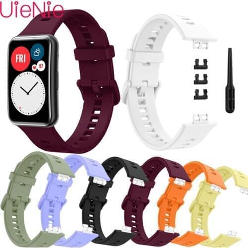 For Huawei watch FIT silicone rubber buckle official same color buckle For Huawei Fit TIA-B09/TIA-B19 Sport Wrist strap bracelet