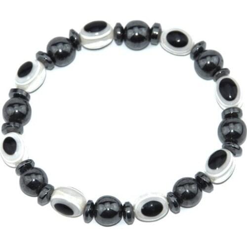 Eyes 8mm bohemian multicolor Agate beads Chakra Healing Reiki Buddha Yoga Bracelet elastic adjustable Volcanic Stone Bangles uj3