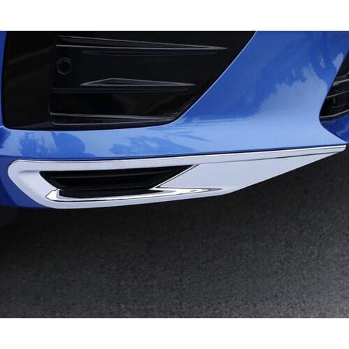 Chrome ABS Car Front Fog Light Lamp Frame Cover Trim Styling For Volvo XC60 2018 Auto Exterior Accessories 2Pcs/set
